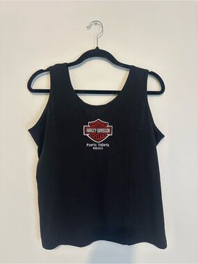 Harley-Davidson Black Women’s Tank with Red Logo - Puerto Vallarta